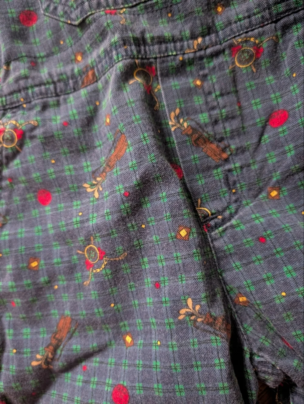 $ Vintage Rainbow Tag Gymboree‎ Tee Time Golf Print Plaid Overalls